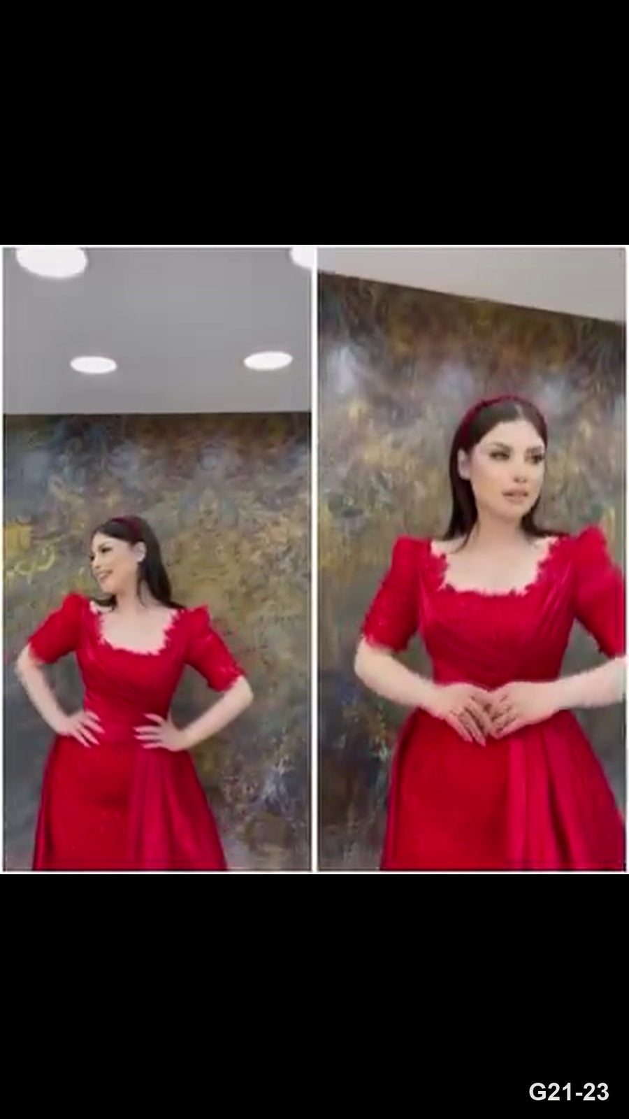 G21-023 Rouge cramoisi Robe princesse Tulle Robe de fiançailles