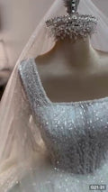 G21-021 Ivory A-Line Wedding Dress Main Clean Frame