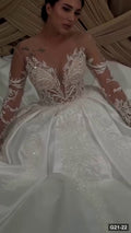 G21-022 Ivory Ball Gown Wedding Dress Main Clean Frame