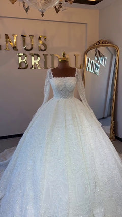 G21-029A - Ivory Elegant Ball Gown Wedding Dress - Gelinlik21