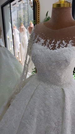 G21-042A - Ivory Embellished Ball Gown Wedding Dress - Gelinlik21