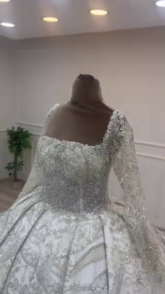G21-054A - Ivory Elegant Ball Gown Wedding Dress - Gelinlik21