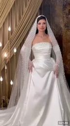 G21-055 Ivory Sheath Wedding Dress Main Clean Frame