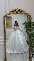G21-056 Ivory Ball Gown Wedding Dress Main Clean Frame