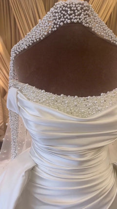 G21-062A - Champagne Lace Ball Gown Wedding Dress - Gelinlik21
