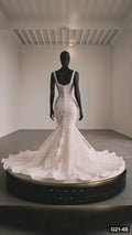 G21-065 Ivory Mermaid Wedding Dress Main Clean Frame
