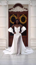 G21-066A - Ivory Crystal Beaded Ball Gown Wedding Dress - Gelinlik21