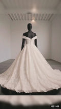 G21-066 Ivory Ball Gown Wedding Dress Main Clean Frame