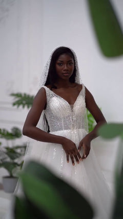 G21-068A - Ivory Elegant Ball Gown Wedding Dress - Gelinlik21