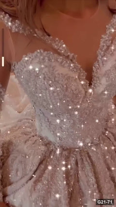 G21-071 Ivory A-Line Wedding Dress Main Clean Frame