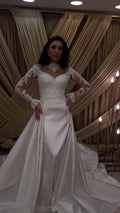 G21-072A - Ivory Lace Ball Gown Wedding Dress - Gelinlik21