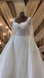G21-083A - Ivory Lace Ball Gown Wedding Dress - Gelinlik21