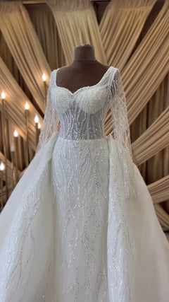 G21-083A - Ivory Lace Ball Gown Wedding Dress - Gelinlik21