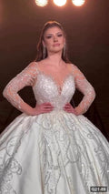 G21-089 Ivory Ball Gown Wedding Dress Main Clean Frame