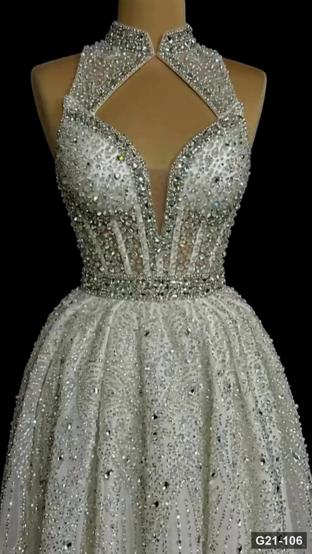 G21-106 Ivory Ball Gown Wedding Dress Main Clean Frame
