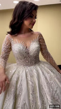 G21-108 Ivory Ball Gown Wedding Dress Main Clean Frame