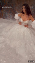 G21-128 Ivory Ball Gown Wedding Dress Main Clean Frame