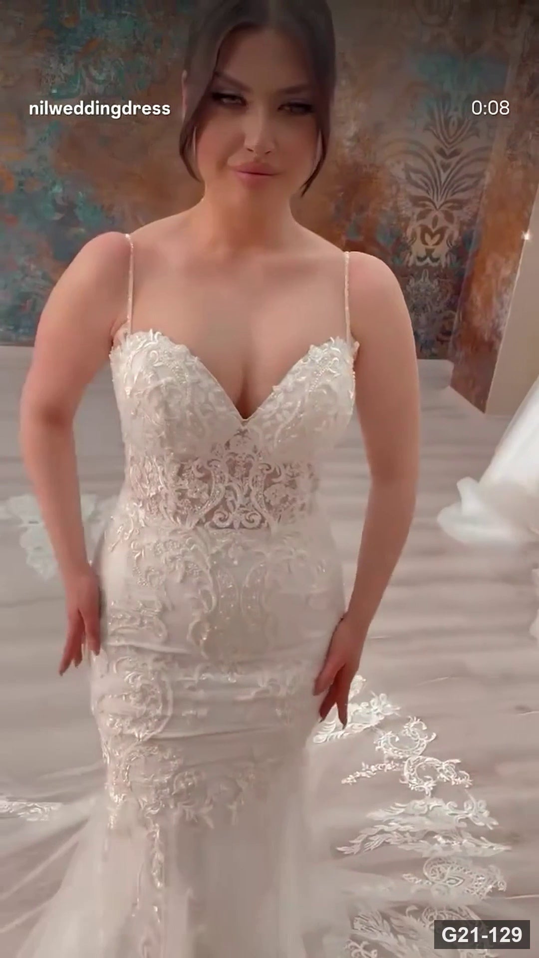 G21-129 Ivory A-Line Wedding Dress Main Clean Frame