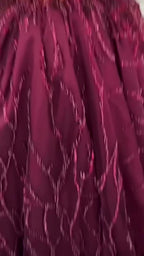 NIL 339 Burgundy Ball Gown Beaded Tulle Engagement Dress - Image 5