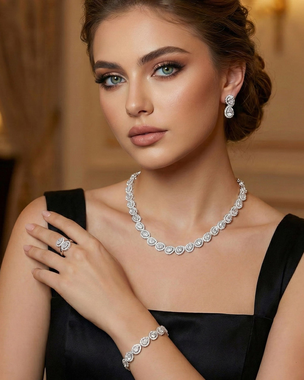 NNC-041 | Ade Zircon Stone Set Necklace