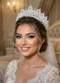 G21-AKS-054 ANVEKRITA-BONGETA | Anve Crystal & Bead Bridal Tiara