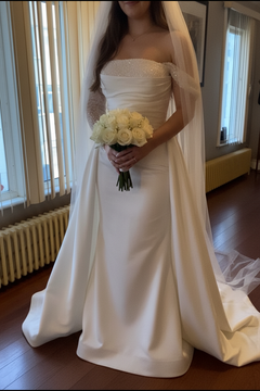 BÖAY - Off Shoulder Wedding Dress Front View