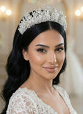 G21-AKS-055 BONNIEZITA-INTAGETA | Bonnie Zircon & Pearl Bridal Tiara