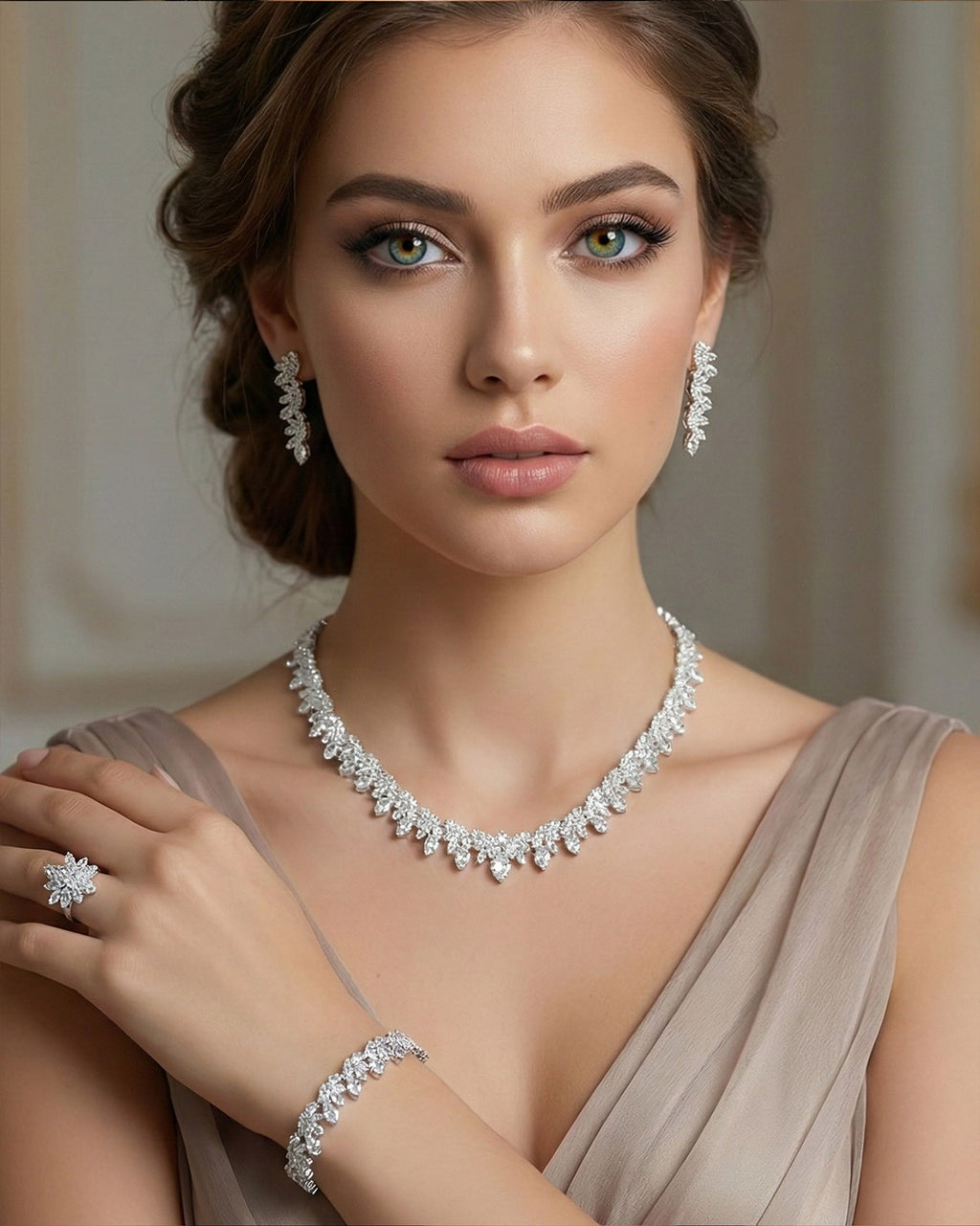 NNC-024 | Feed Zircon Stone Set Necklace