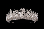 Bonnie Zircon Pearl Bridal Tiara - Product Shot