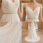 NIL-053 Chiffon Drape & Empire Waist Detail Collage