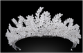 NNC-083 | NIL-ACC-001 | كريستال Leaf للعرائس Tiara Crown