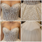 NIL-034 Pearl Embroidery & Crystal Lace Detail