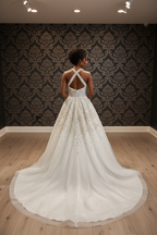 NIL-260 Krystal Cross-Strap Ballgown - bagfra
