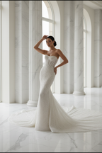 NIL-119 Royal Ivory Cathedral Train Wedding Dress – Editorial View