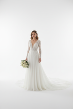 NIL-132 Soft Ivory A-Line Wedding Dress