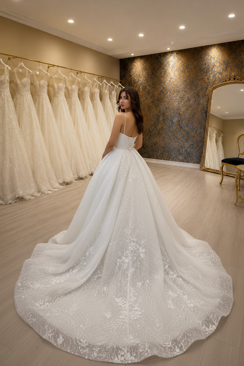 NIL-268 Sequin Krystal Ballgown - bagfra