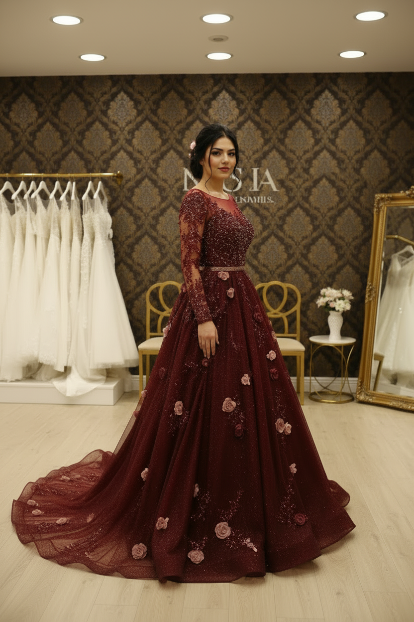 G21-NS-233 Gold Champagne Evening Engagement Dress