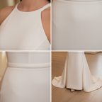 NIL-059 Satin Crepe & Halter Detail Collage