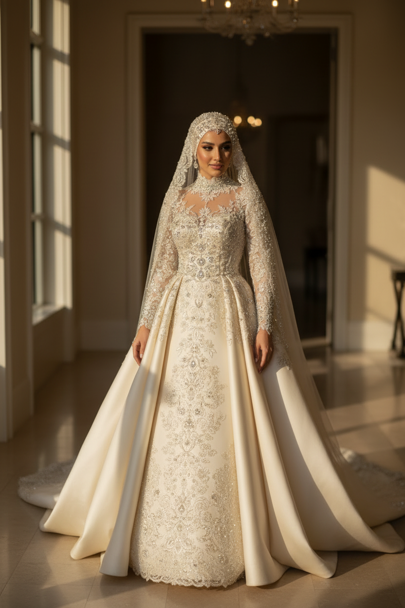 NIL Wedding Dress NNC011 - Natural Walking Pose