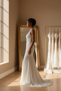 NIL-062 perla Beaded Sheath abito – Dramatic vista laterale