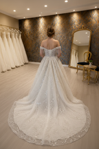 NIL-263 3D perla Branch Ballgown - pohled zezadu