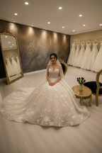NIL-248 3D Floral Ball Gown – Seated, Skirt Spread