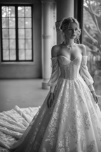 NIL Suknia ślubna NNC015 - Black i White Editorial