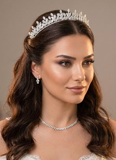 NNC-071 | KARENZITA-GETA | Karen Small Zircon Κρύσταλλο Νυφικό Tiara