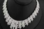 G21-AKS-019 Lale Zircon Stone & Pearl Detail Set Necklace