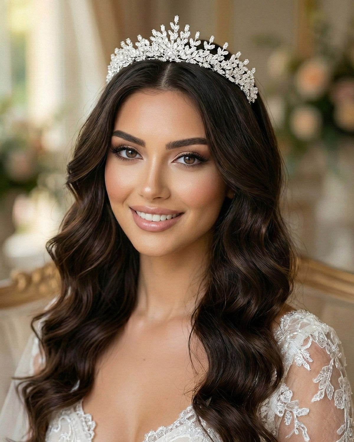 G21-AKS-062 LAVINKZITA-GETA | Lavin Small Zircon Crystal Bridal Tiara