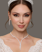 G21-AKS-036 Loge Zircon Stone Set Necklace