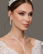 G21-AKS-036 Loge Zircon Stone Set Necklace
