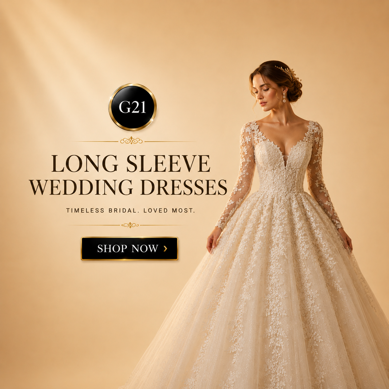 Long sleeve wedding dresses image