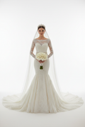 NIL-137 Soft Ivory Mermaid Wedding Dress